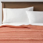 Threshold Velvet Quilted Solid Lightweight, Terracotta/bronze, Twin/twinxl. Fixed Price $24.99.