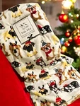 Pickle & Dot Christmas Dogs In Hats Glasses Pug French Bulldog Plush Throw. Fixed Price $31.50.