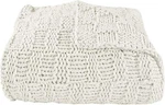 New Pkg - Hiend Accent Kinitted Chess Throw Blanket 50" X 60" Natural Color. Fixed Price $109.95.
