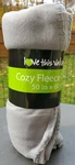 Fleece Throw 50" X 60" Gray Brand New. Fixed Price $19.99.