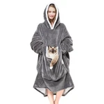 Cozystar Wearable Blanket Hoodie With Giant Pocket Pet Won't One Size, Grey. Fixed Price $74.17.