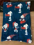 Jay Franco & Sons Peanuts Christmas Snoopy Woodstock 43X62 Blue Plush Throw. Fixed Price $21.99.