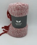 Sparrow & Wren Lutes Throw 50" X 70" Chevron With Fringes Pink/white New. Fixed Price $11.96.