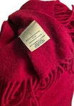 Williams Sonoma European Solid Cashmere Throw Blanket 51 X 68 5"FRINGE Pink. Fixed Price $65.00.