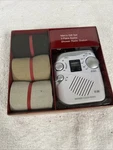 Vintage Kmart Men's Xmas Gift Set 3 Pairs Socks Portable Mini Radio Black Blue. Fixed Price $10.91.