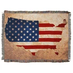 Northwest Classics Woven Tapestry Throw Blanket, 48" X 60", Us Map. Fixed Price $35.00.
