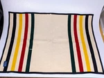 Pendleton Glacier National Park Wool Blanket White Multi Stripe 28X41.5 Throw. Fixed Price $89.99.