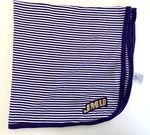 James Madison University Jmu Purple White Striped Cotton Knit Baby Blanket. Fixed Price $16.99.