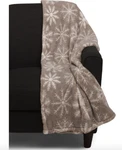 Snowflakes Microfleece Throw Blanket Gray Soft Plush Christmas Holiday New. Fixed Price $39.99.
