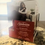 Sunbeam Velvet Heated Throw Blanket - 50"X60" Red Plaid 4 Settings. Fixed Price $34.99.