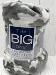 The Big One Oversized Plush Throw Gray Camo 5X6 Super Soft Blanket. Fixed Price $23.00.