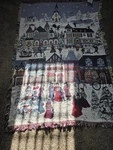 Vtg Jcp Victorian Village Tapestry Throw Blanket 46"X 67" Jacquard Woven. Fixed Price $25.00.