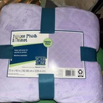 Your Zone Purple Polyester Faux Shearling Sherling Blanket, Twin/full. Fixed Price $8.00.