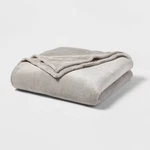 Threshold Microplush Throw Blanket Oversized 92X90, Gray, Full/queen. Fixed Price $16.14.