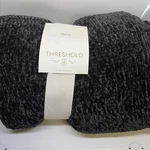Shiny Throw Blanket Black - Threshold : Modern Sensory Friendly, Solid. Fixed Price $16.99.
