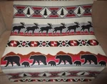 New Southwest Fleece Throw Gift Blanket Reversible Moose Bear Rustic Cabin Decor. Fixed Price $22.95.