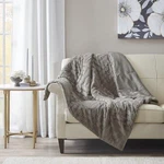 Madison Park Arctic Checkerboard Plush Down Alternative Throw Gray 50X60. Fixed Price $19.20.
