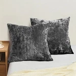 Truly Velvet Throw Pillow Covers, 24"X24", No SQUARE(24" 24") Dark Grey. Fixed Price $37.96.