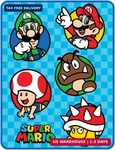 Franco Nintendo Super Mario Gaming Kids Bedding Soft Micro Raschel Throw,. Fixed Price $33.86.