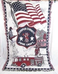 Corpus Christi Fire Department Woven Tapestry Flag Throw Blanket 70" X 46". Fixed Price $29.99.