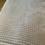 Blue 100% Cotton Thermal Blanket 86X100 Queen Size No Flaws Made In Usa. Fixed Price $27.50.