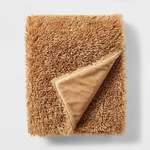 Faux Fur Throw Blanket Dark Tan 60X30" - Threshold With Studio Mcgee Brown. Fixed Price $49.99.