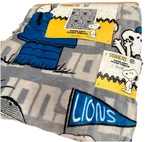Nfl Detroit Lions Peanuts Snoopy Super Soft Plush Throw 60*70IN Gray New!. Fixed Price $44.00.