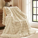 Lagraty Faux Rabbit Fur Blanket 50 60 Luxury Soft Fluffy Thick Throw Bl.... Fixed Price $60.16.