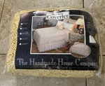 Keeco Hand Crocheted Irish Rose Queen Coverlet Blanket Beige Set New Vtg. Fixed Price $99.95.