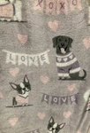 Berkshire Blanket Lili Chin Love Pug French Bulldog Xoxo Poodle Throw 60X70. Fixed Price $42.50.