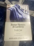 Better Homes & Gardens Reverse Faux Shearling Throw Blanket Blue 50" 60". Fixed Price $44.93.