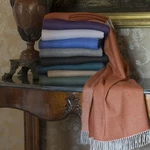 Sferra Tartini Fringed Throw Blanket Ivory Pearl 100% Merino Wool - New!. Fixed Price $222.95.