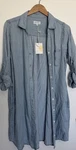 Nwt Thread & Supply Charisma Light Denim Button Down Dress - Size Large. Fixed Price $28.00.