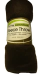 Living Solutions Chocolate Brown Fleece Throw 50" X 60" New Non-allergenic. Fixed Price $14.99.