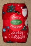 Christmas Throw Blanket Santa Ornaments Real Bells Gift Tag 50 X 70 Soft New. Fixed Price $24.95.
