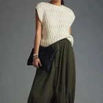 Anthropologie English Factory Brielle Chunky Knit Sweater Vest Medium Cream. Fixed Price $34.87.
