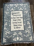Pure Country Weavers Serenity Prayer Blanket. Fixed Price $40.00.