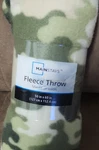 Mainstays Fleece Throw Blanket Green Camouflage Beige Black 50X60. Fixed Price $6.00.