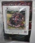 Goodwin Weavers Triple Woven Afghan Cotton Eagles Wings 48" X 67" New Old Stock. Fixed Price $67.50.