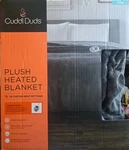 Cuddl Duds Plush Heated Throw Electric Blanket 62X84 Gray Twin. Fixed Price $69.99.