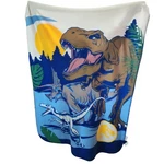 Jurassic Park Dinosaur Fleece Blanket Throw Rex Triceratops Blue 40X50. Fixed Price $12.60.