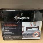 Beautyrest Heated Queen Size Electric Blanket, Indigo Color. Fixed Price $75.00.
