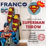 Rare Franco Collectibles Superman Dc Comics Soft Micro Raschel Throw 46X60. Fixed Price $9.99.