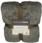 Madison Park Gray Ultra Soft Ruched Faux Fur Throw Blanket 50" 60" New. Fixed Price $45.00.