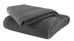 Glamburg 100% Cotton Thermal Blanket, Breathable King Size Waffle Charc. Fixed Price $41.04.
