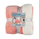Comfort Bay Cozy Cuddler Reversible Throw Blanket Pink/white 50X60 Polyester. Fixed Price $13.45.