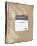 Madison Park Fine Quality 100% Egyptian Cotton Blanket Twin 66 X 90" Khaki. Fixed Price $42.00.