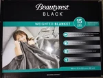 Beautyrest Gray Weighted 15 Lbs Blanket, W/ Velvet Quilted Cover 48" X 72" -new. Fixed Price $29.99.