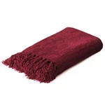 Yoenillo Burgundy Red Chenille Throw Blanket For Couch Bed Soft Cozy Bl.... Fixed Price $39.38.