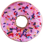 Hyseas Round Throw Pillow 14 Inch Pink Donut, 3D Digital Print Decorative. Fixed Price $36.61.